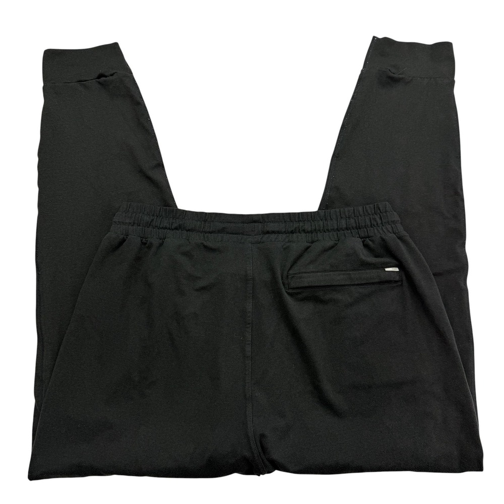 Vuori Sunday Performance Joggers Mens Large Black Active Pants Drawstring FLAW